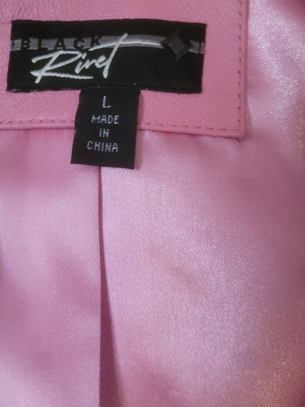 Pink leather structured blazer - Picture 3 of 5